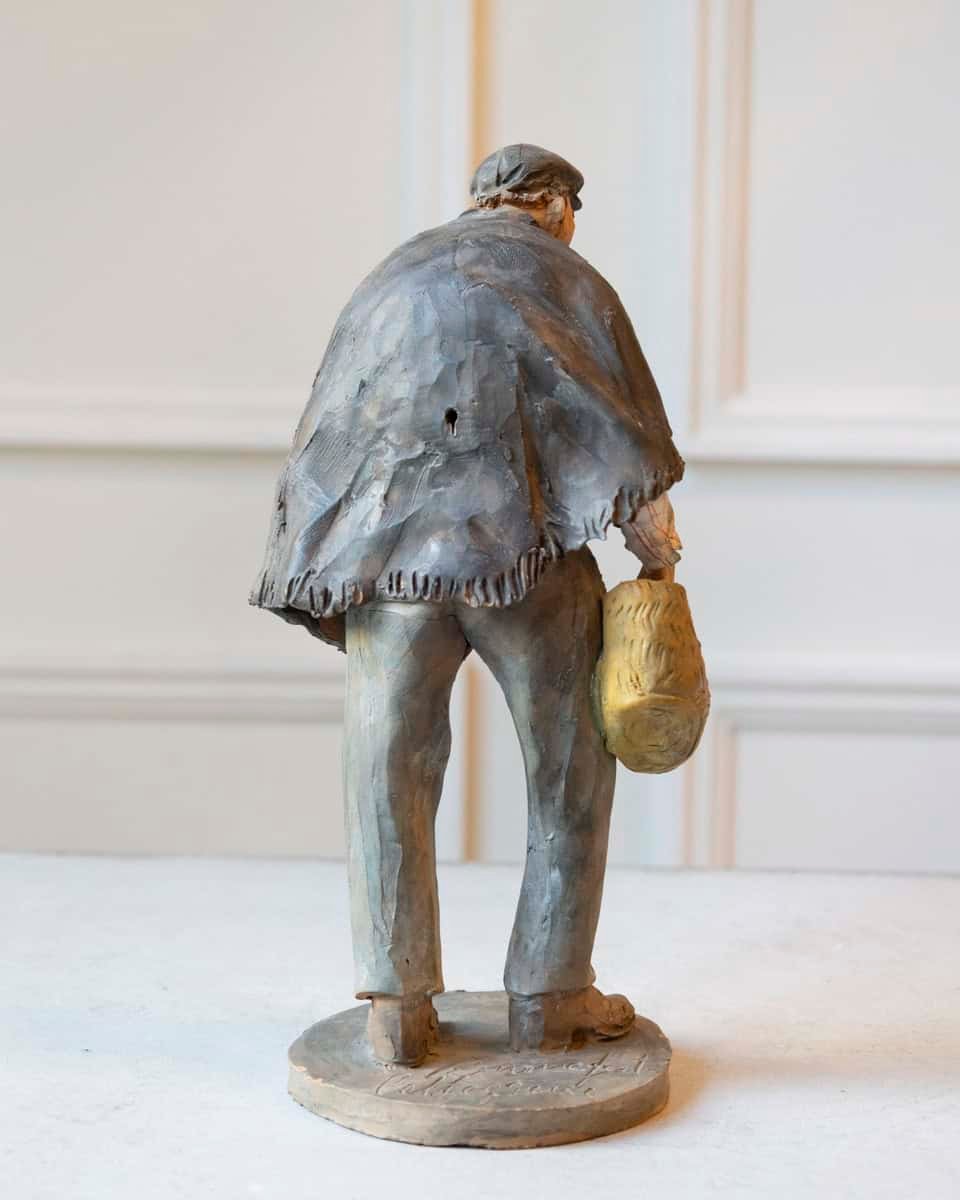 Italian 1968 Caltagirone Polychrome Terracotta Sculpture by Gaetano Romano - JAA