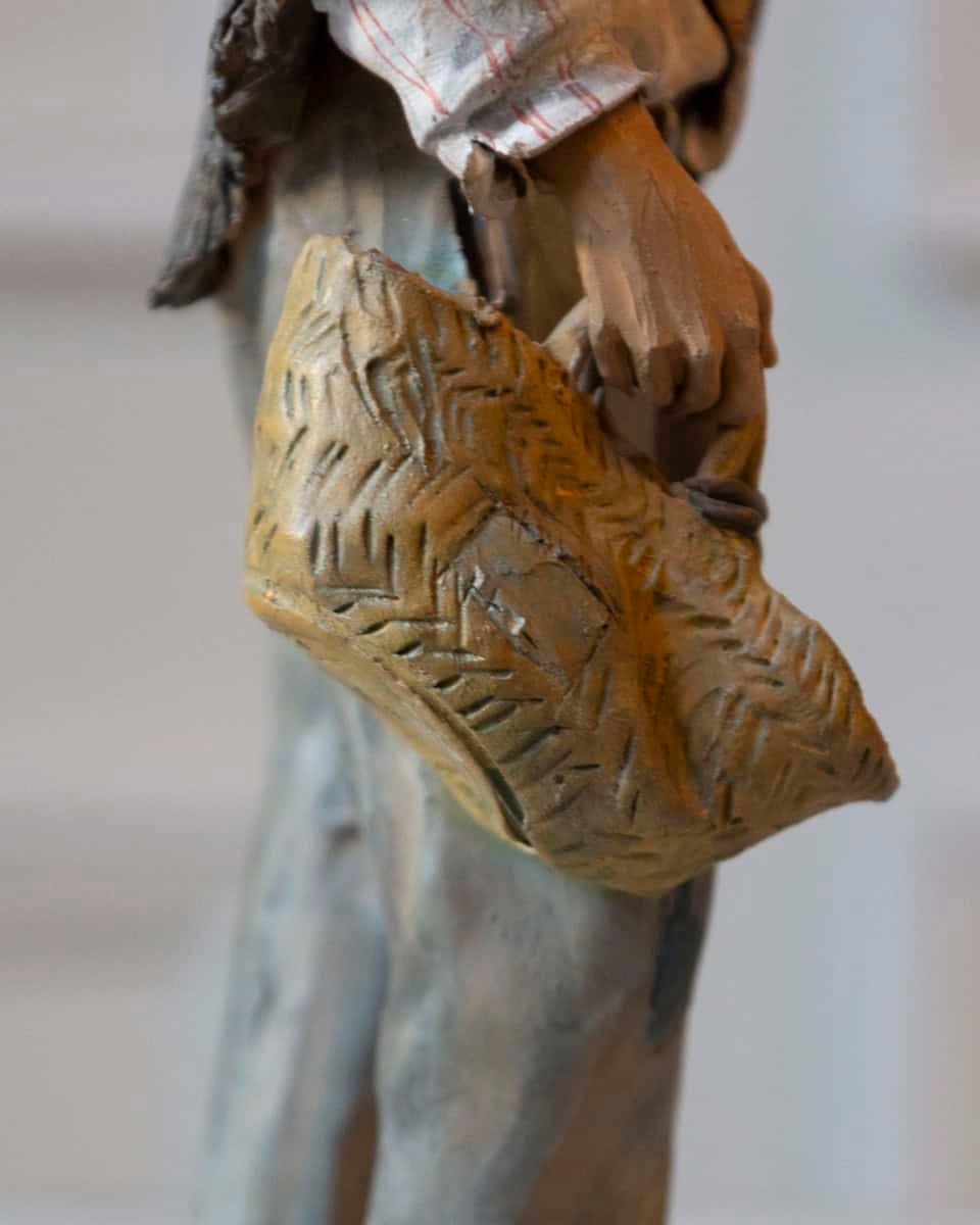 Italian 1968 Caltagirone Polychrome Terracotta Sculpture by Gaetano Romano - JAA