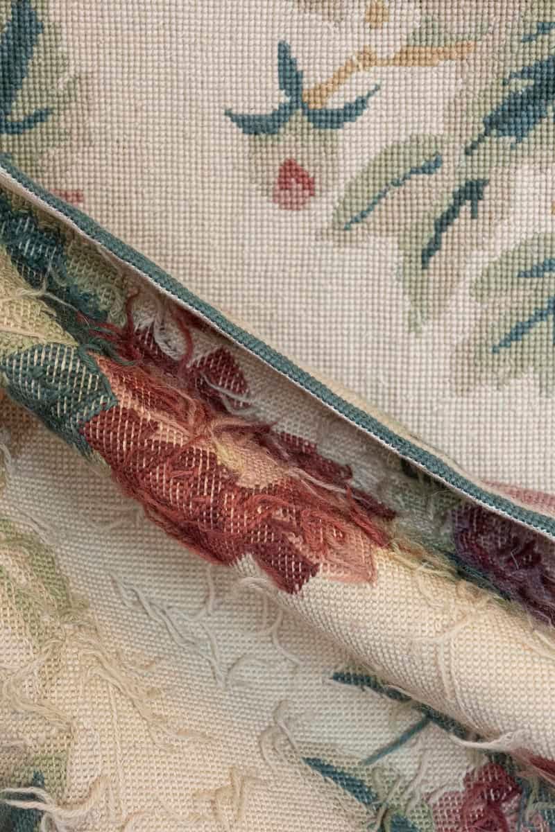 French 19th Century Aubusson Wall Tapestry with Pink and Cream Floral Décor - JAA