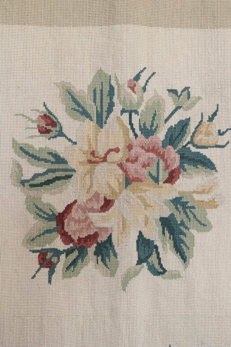 French 19th Century Aubusson Wall Tapestry with Pink and Cream Floral Décor - JAA