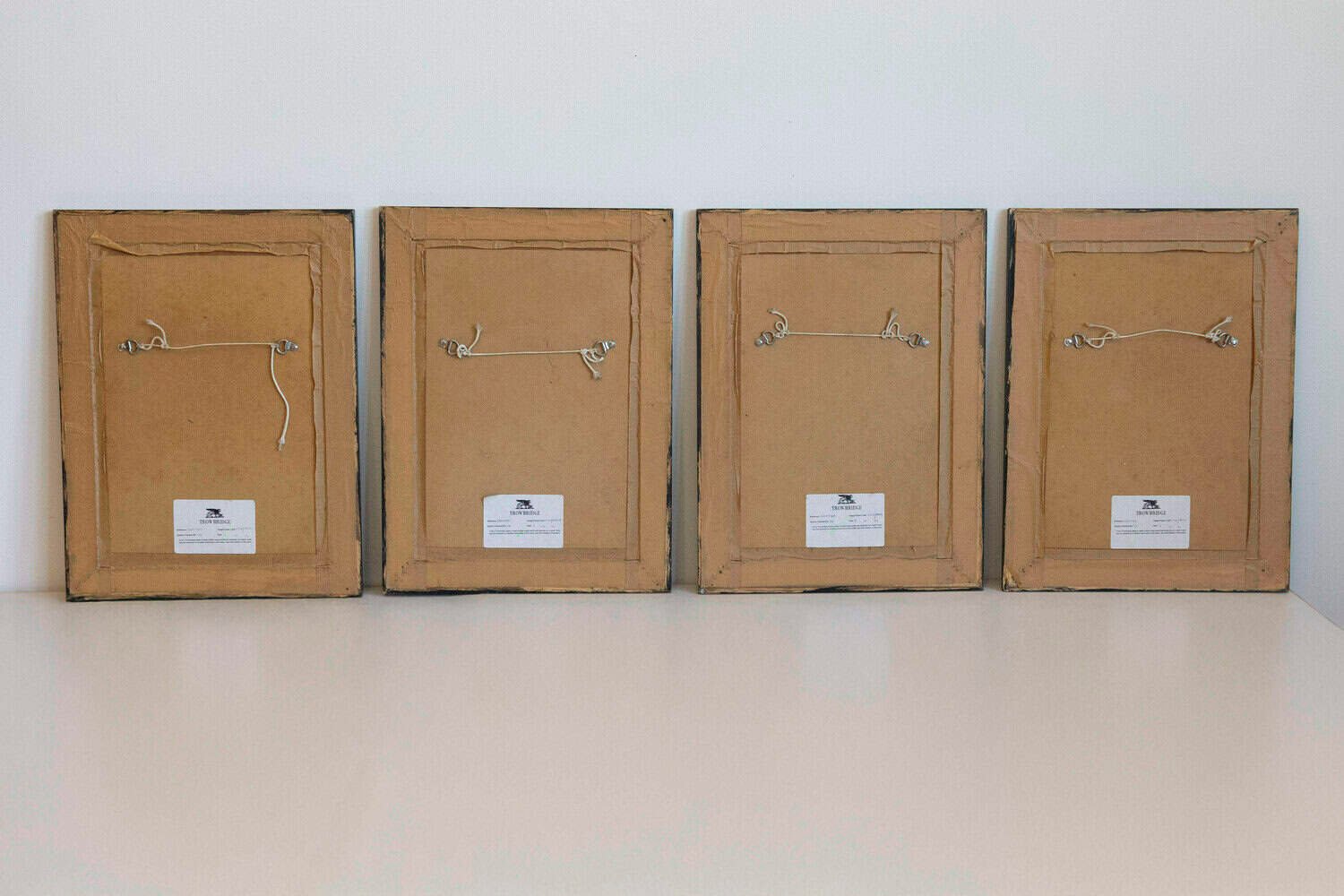 Turn of the Century German Cockerel Prints in Burr Walnut Frames, Set of Four - JAA