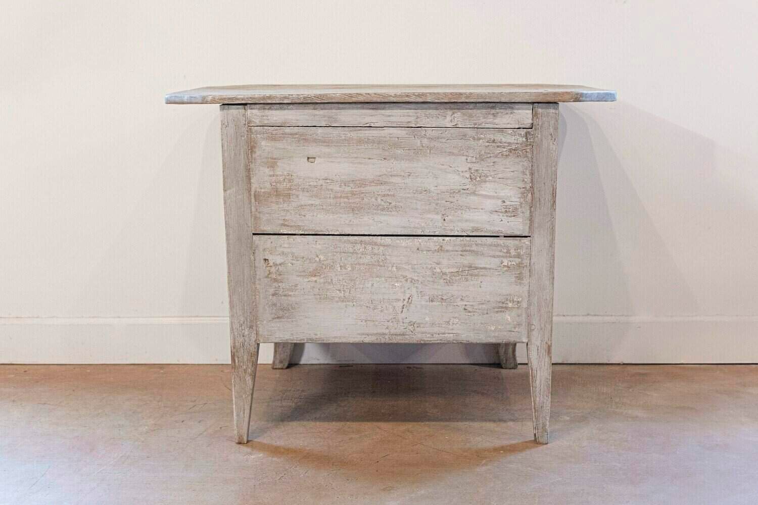 Small Swedish Transitional 1790s Painted Sideboard with Drawer and Double Doors - JAA