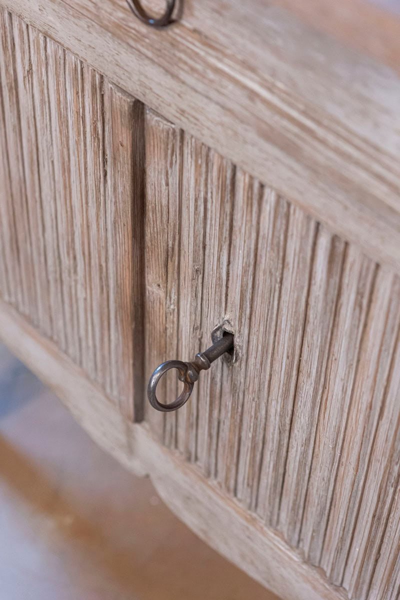 Small Swedish Transitional 1790s Painted Sideboard with Drawer and Double Doors - JAA