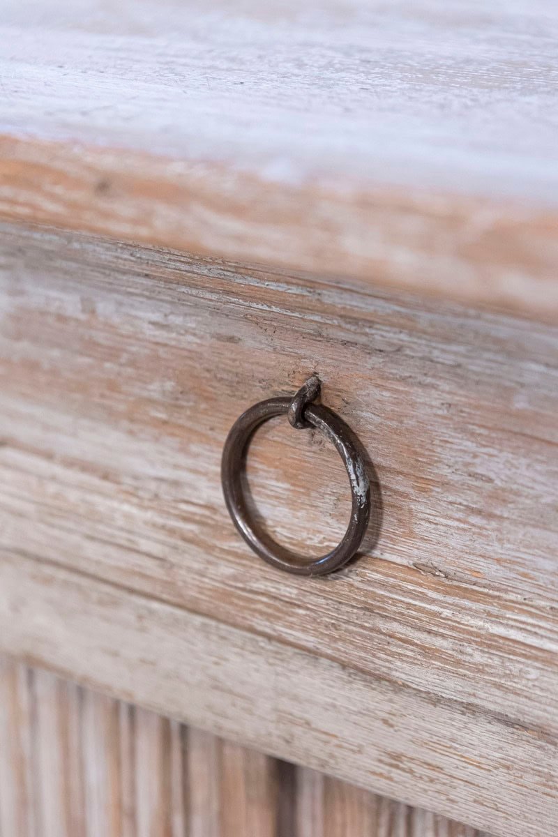 Small Swedish Transitional 1790s Painted Sideboard with Drawer and Double Doors - JAA