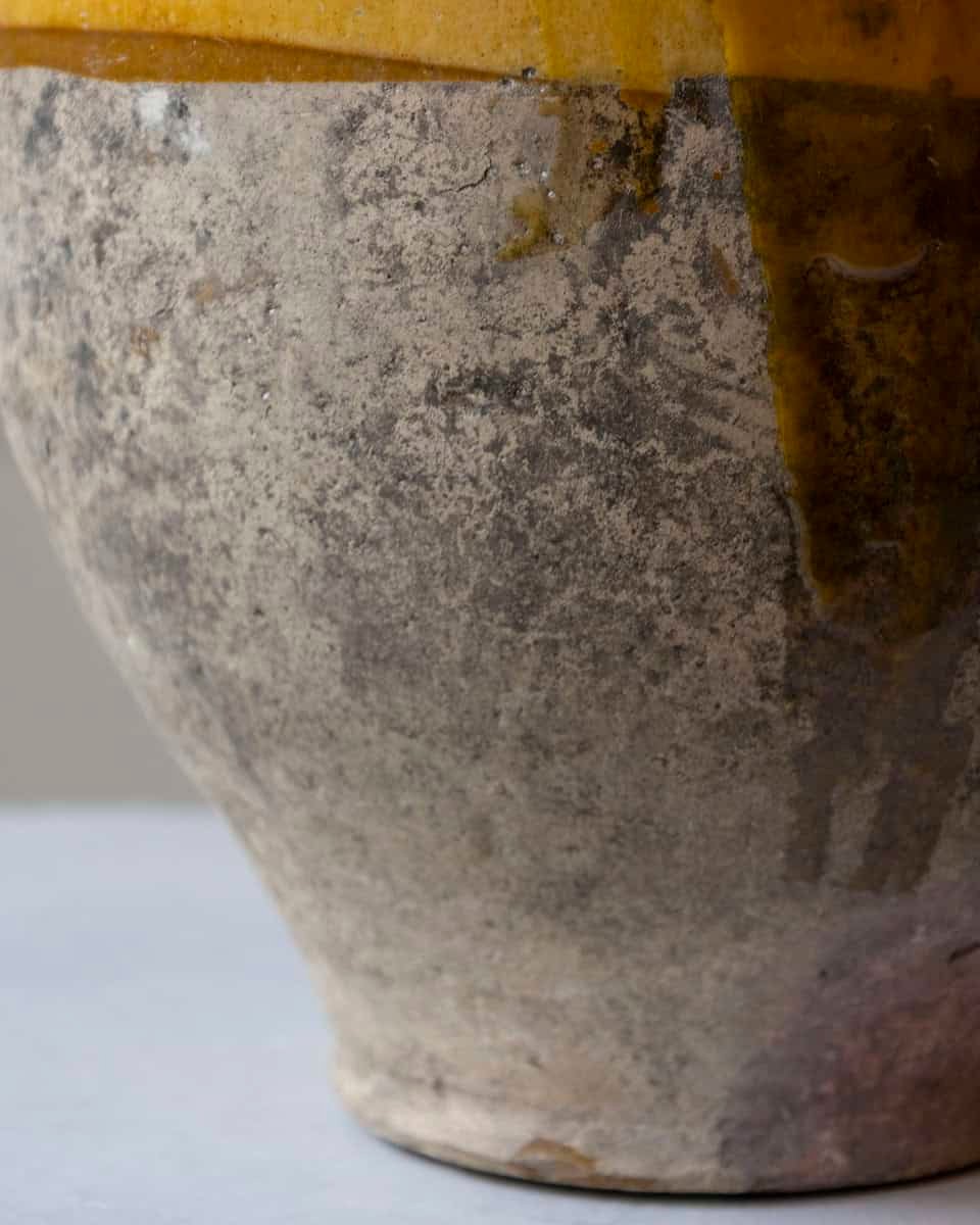 19th Century French Terracotta Jug with Ochre Glaze - JAA