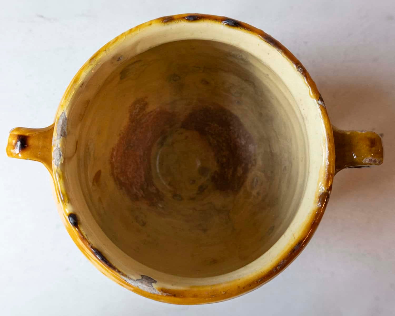 19th Century French Terracotta Jug with Ochre Glaze - JAA