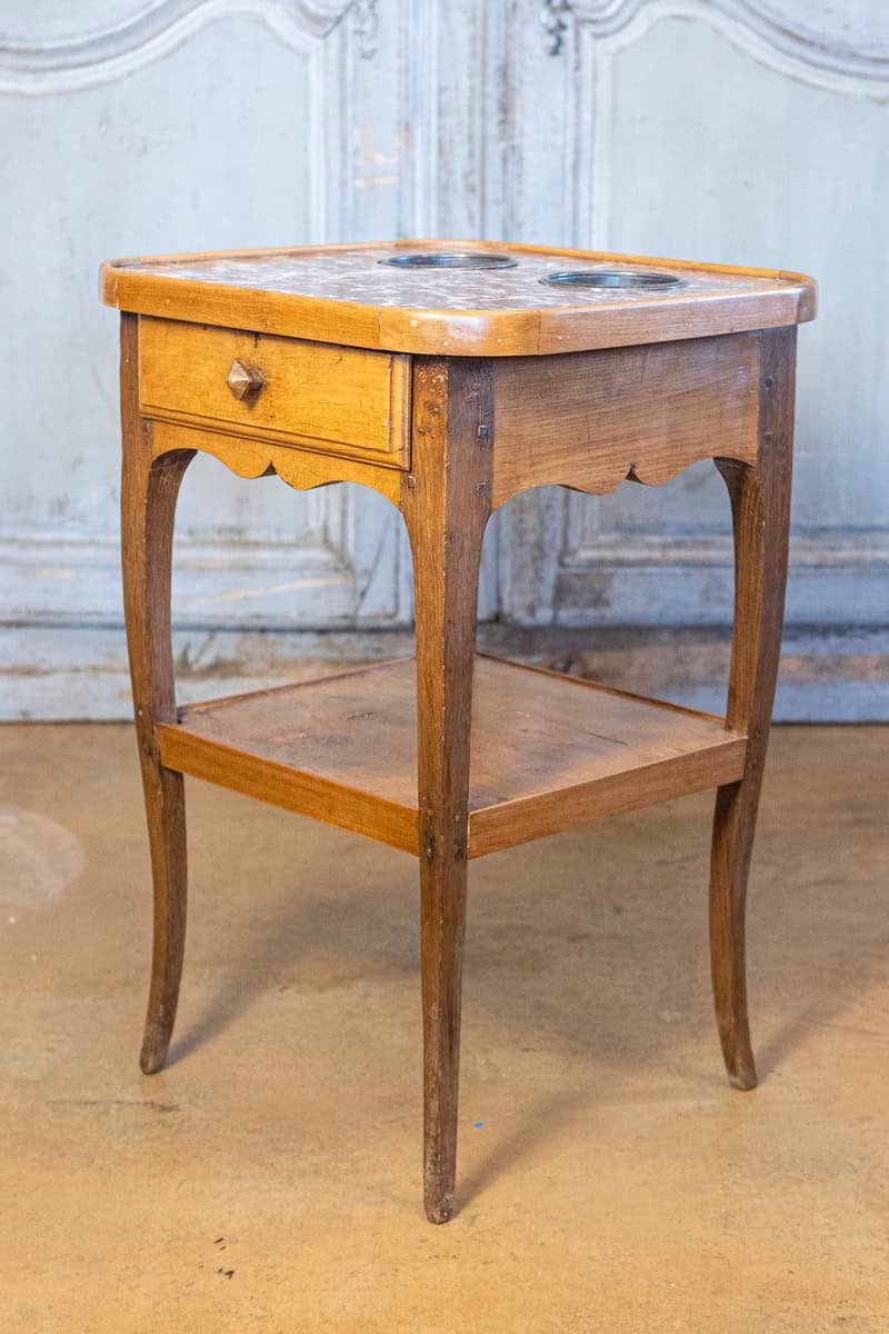 French Louis XV Style Cherry Rafraîchissoir with Red Marble Top, circa 1850 - JAA