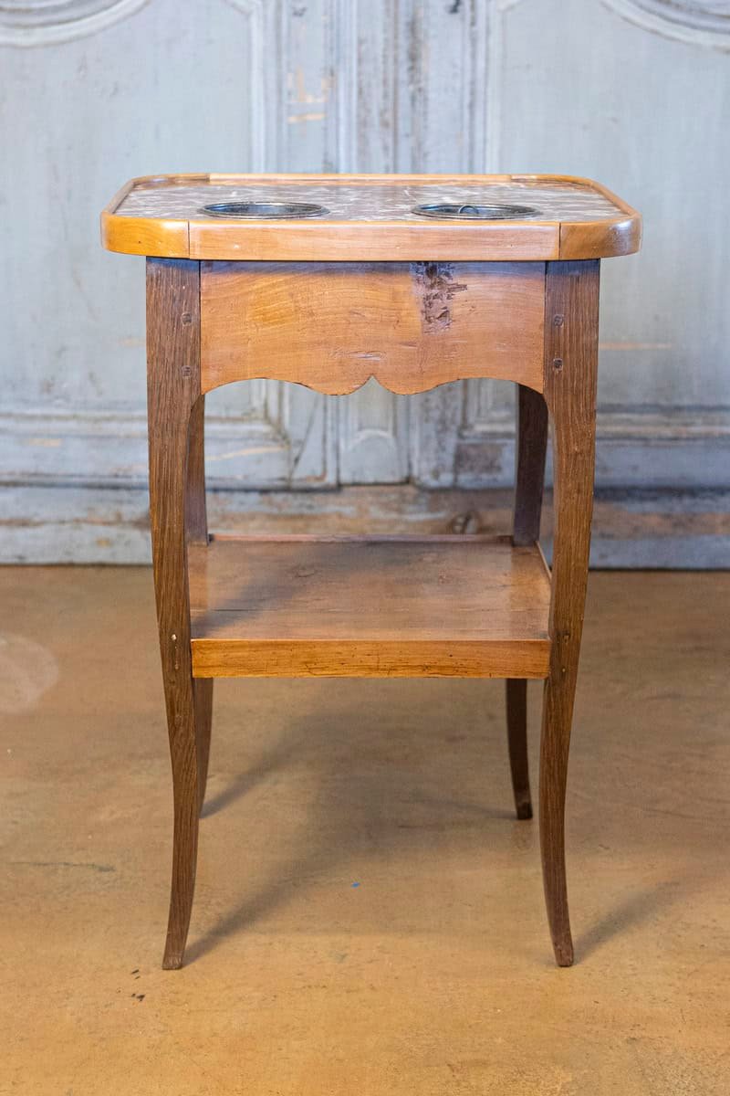 French Louis XV Style Cherry Rafraîchissoir with Red Marble Top, circa 1850 - JAA