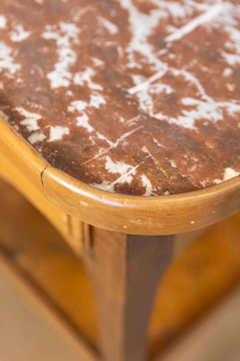 French Louis XV Style Cherry Rafraîchissoir with Red Marble Top, circa 1850 - JAA