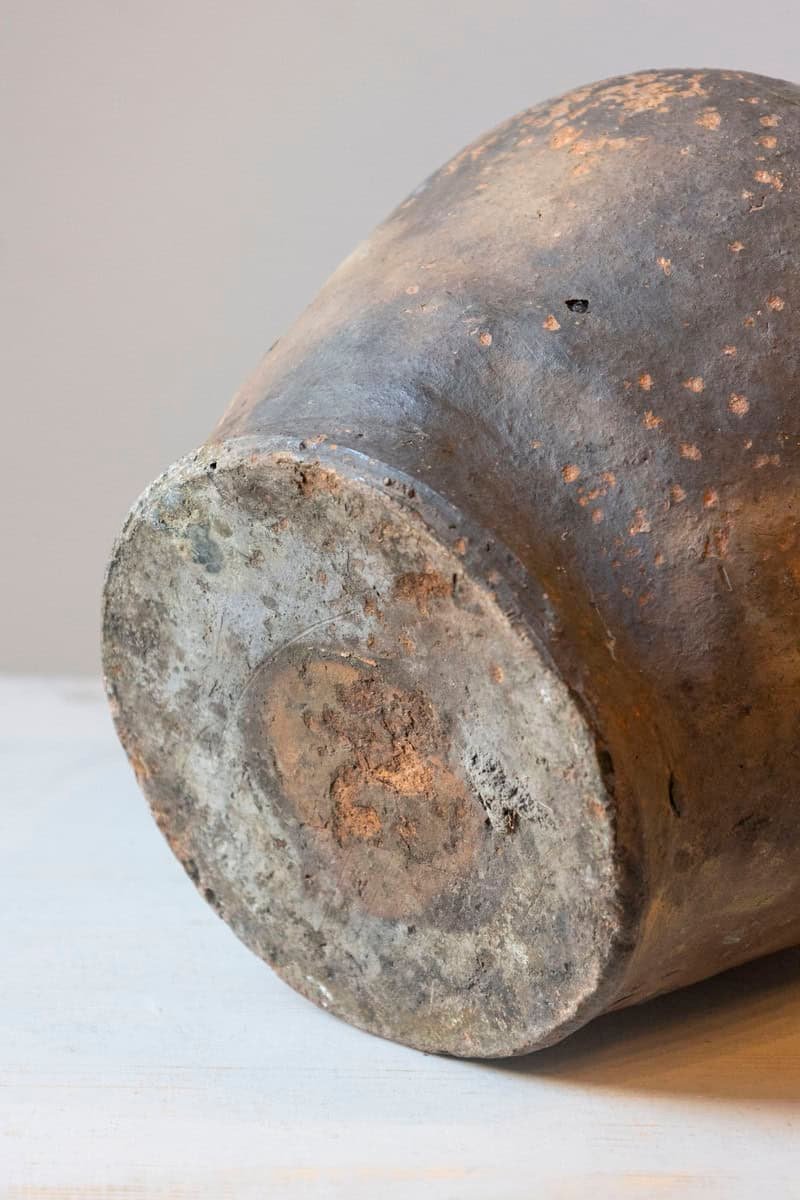 French 19th Century Provincial Glazed Earthenware Jar - JAA