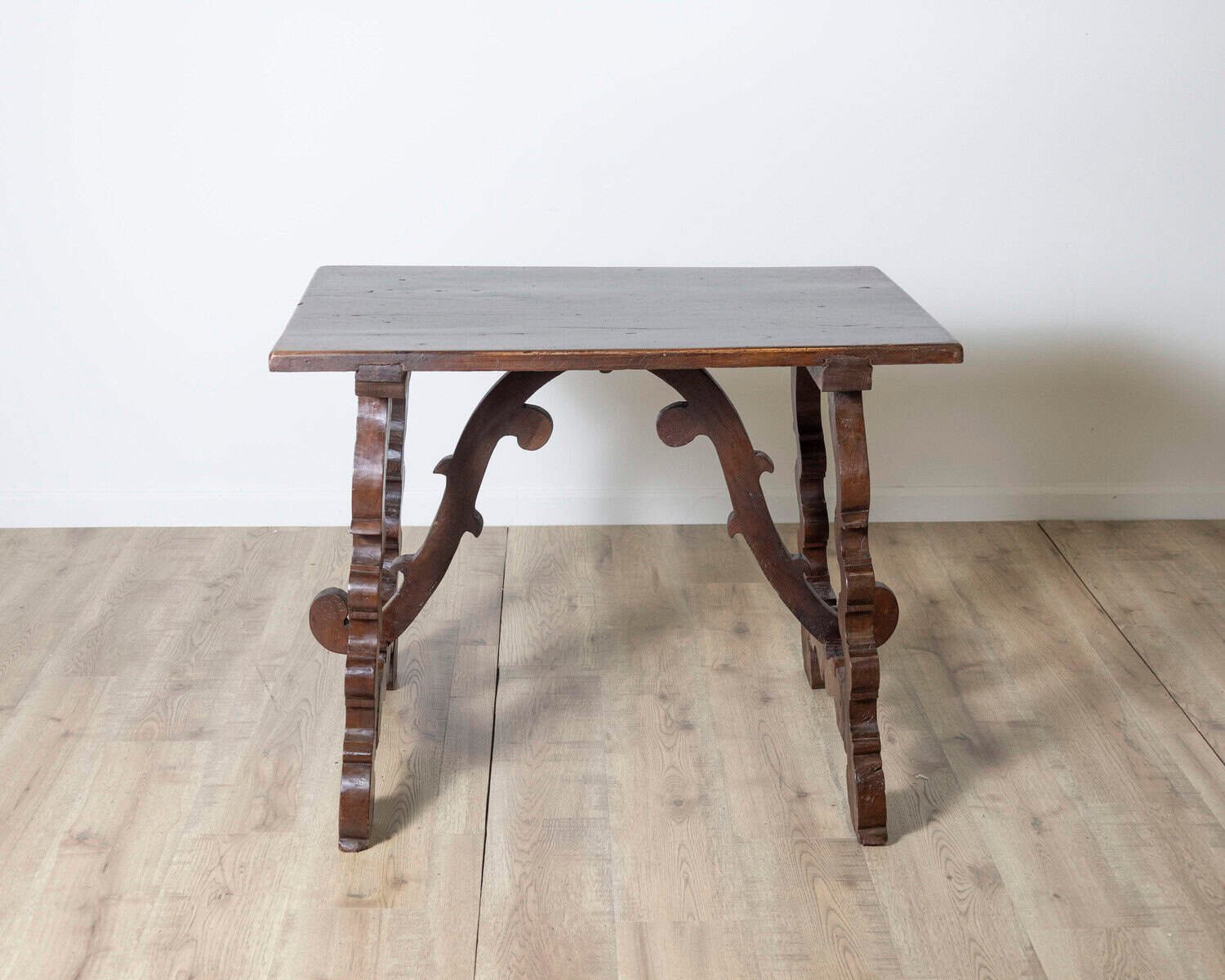 Table With Lyre Legs In Solid Walnut - JAA