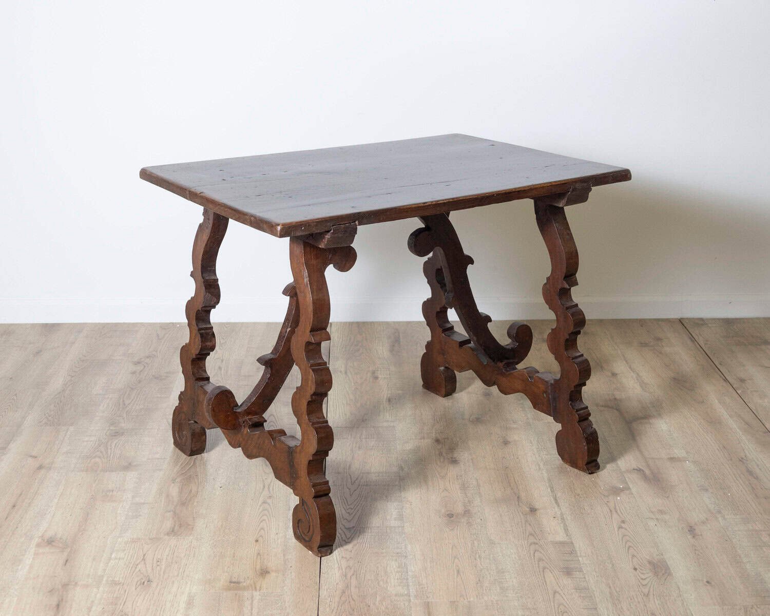Table With Lyre Legs In Solid Walnut - JAA