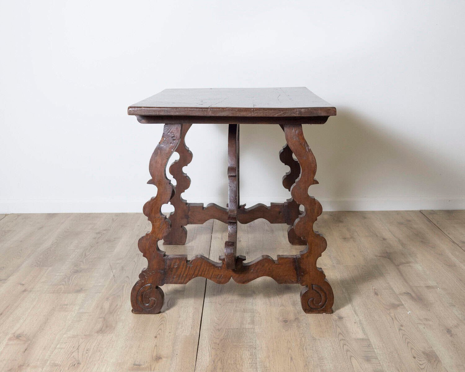 Table With Lyre Legs In Solid Walnut - JAA