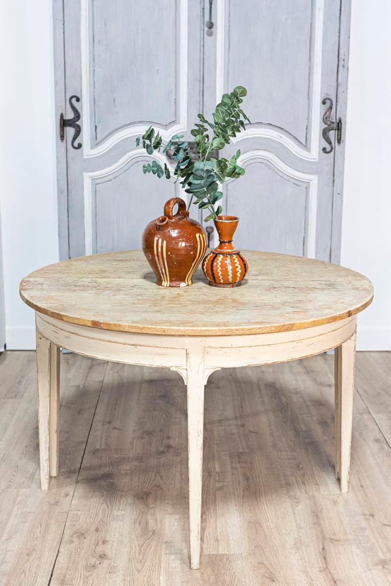 Pair of 19th Century Swedish Demi Lune Console Tables - JAA