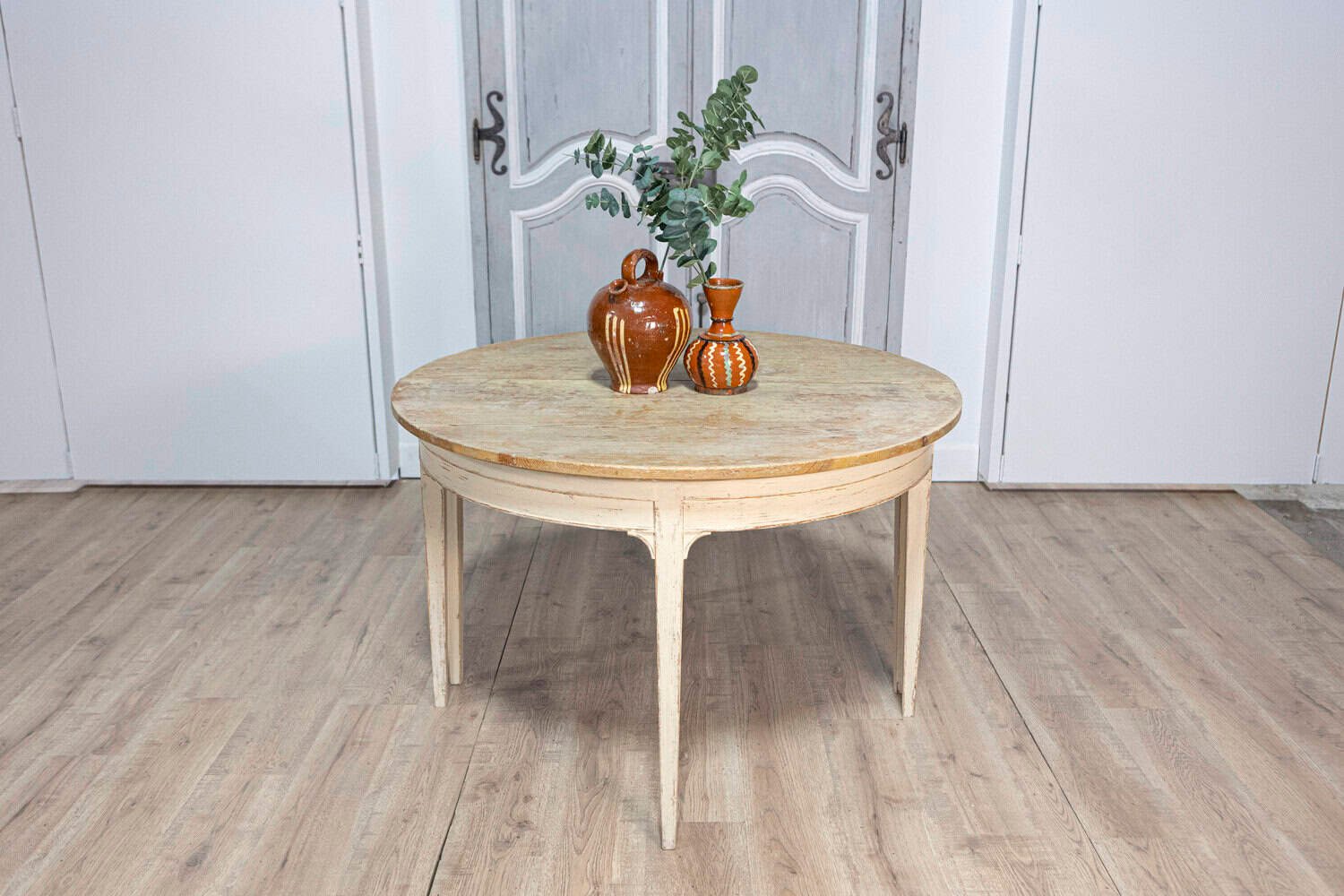 Pair of 19th Century Swedish Demi Lune Console Tables - JAA