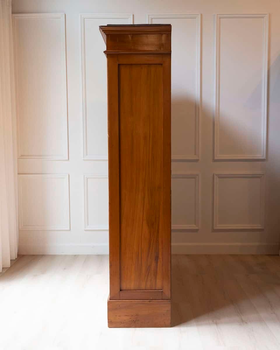 Early 20th Century Italian Wooden Filing Cabinet with Tambour Door - JAA