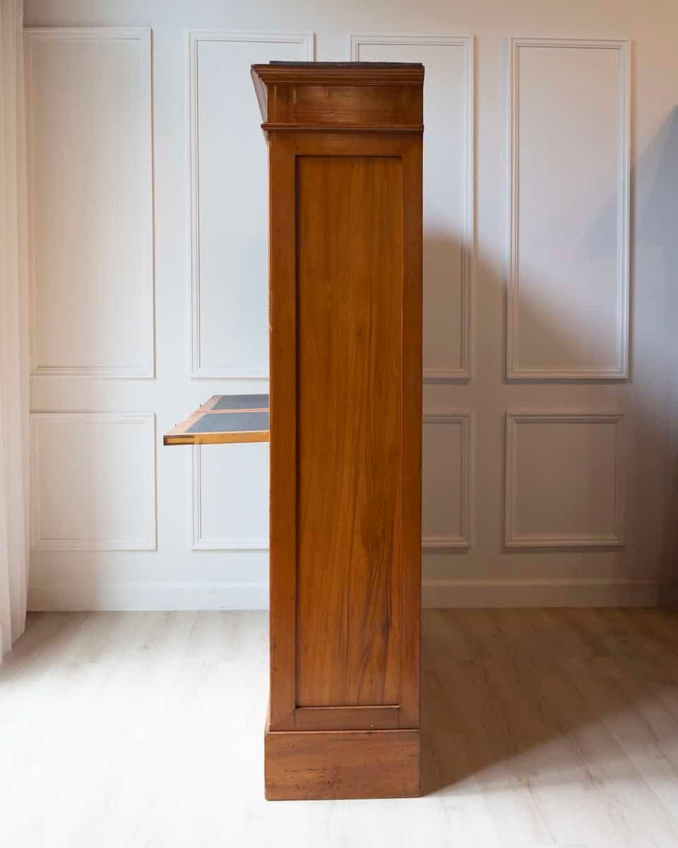 Early 20th Century Italian Wooden Filing Cabinet with Tambour Door - JAA