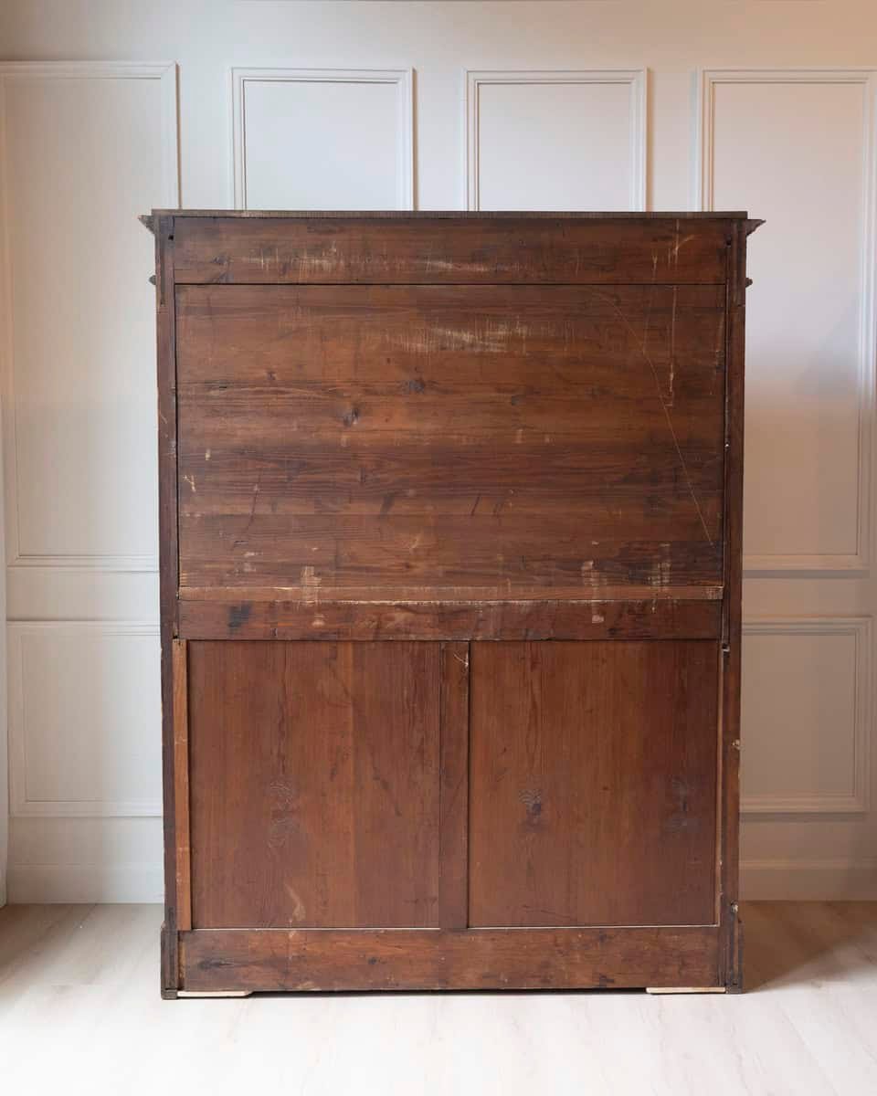 Early 20th Century Italian Wooden Filing Cabinet with Tambour Door - JAA