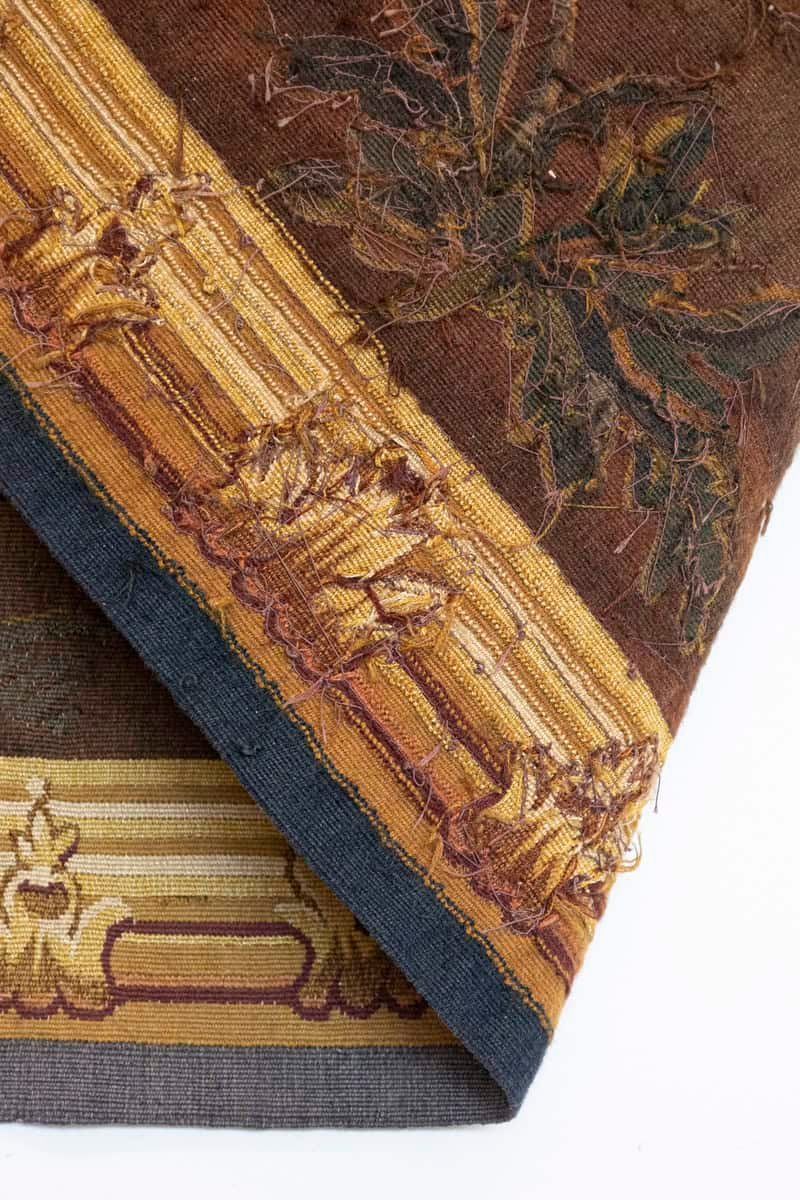 French 19th Century Aubusson Tapestry Depicting a Lively Bouquet of Flowers - JAA