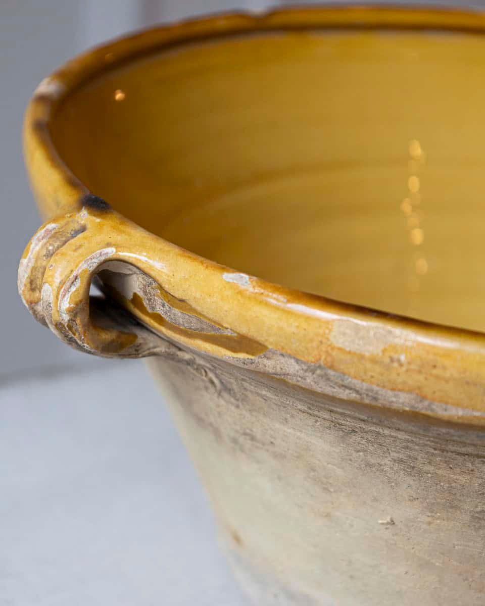 ON HOLD - French 19th Century Tian Bowl with Yellow Glaze, No. 2 - JAA