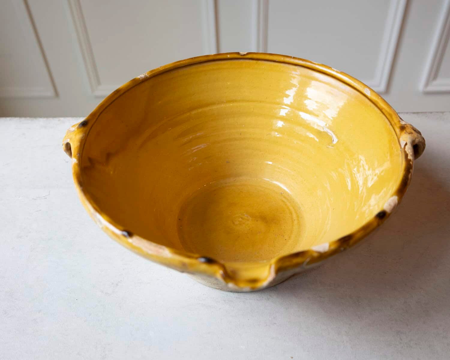 ON HOLD - French 19th Century Tian Bowl with Yellow Glaze, No. 2 - JAA
