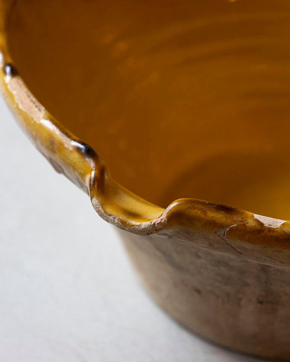 ON HOLD - French 19th Century Tian Bowl with Yellow Glaze, No. 2 - JAA