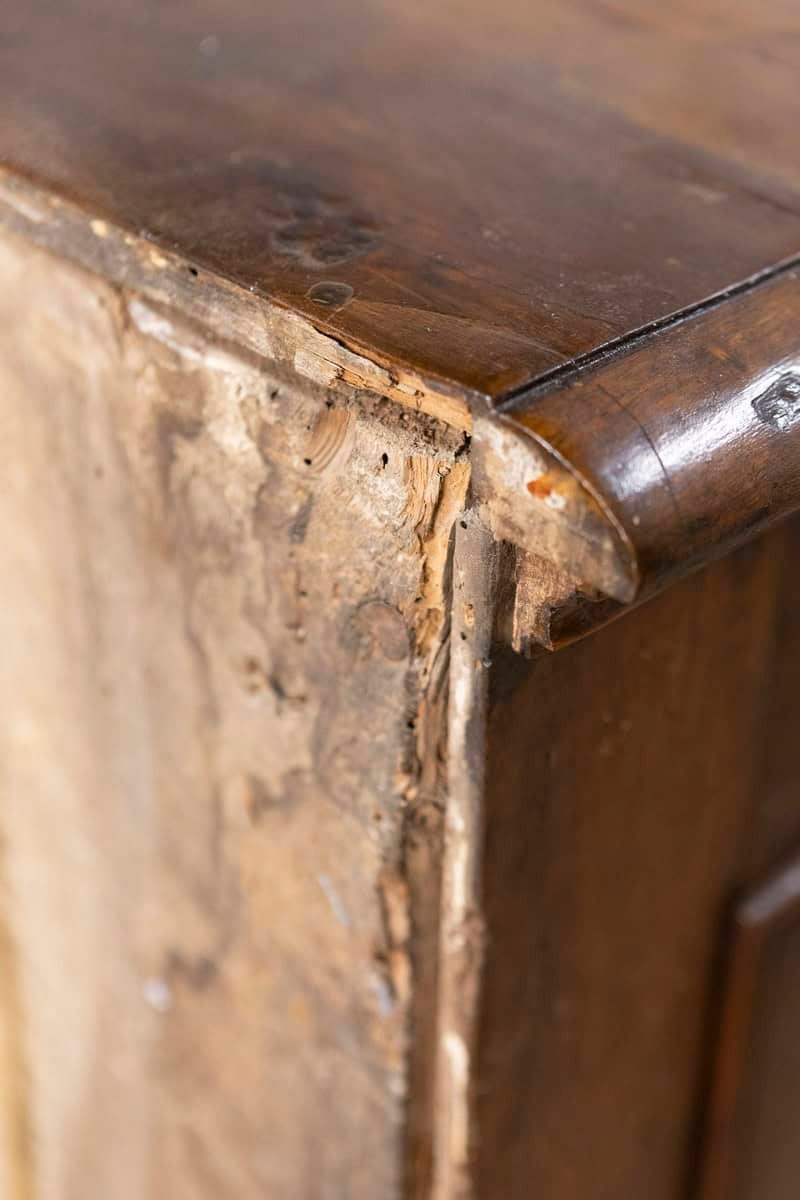 Italian 17th Century Walnut Four-Drawer Commode with Carved Bracket Feet - JAA