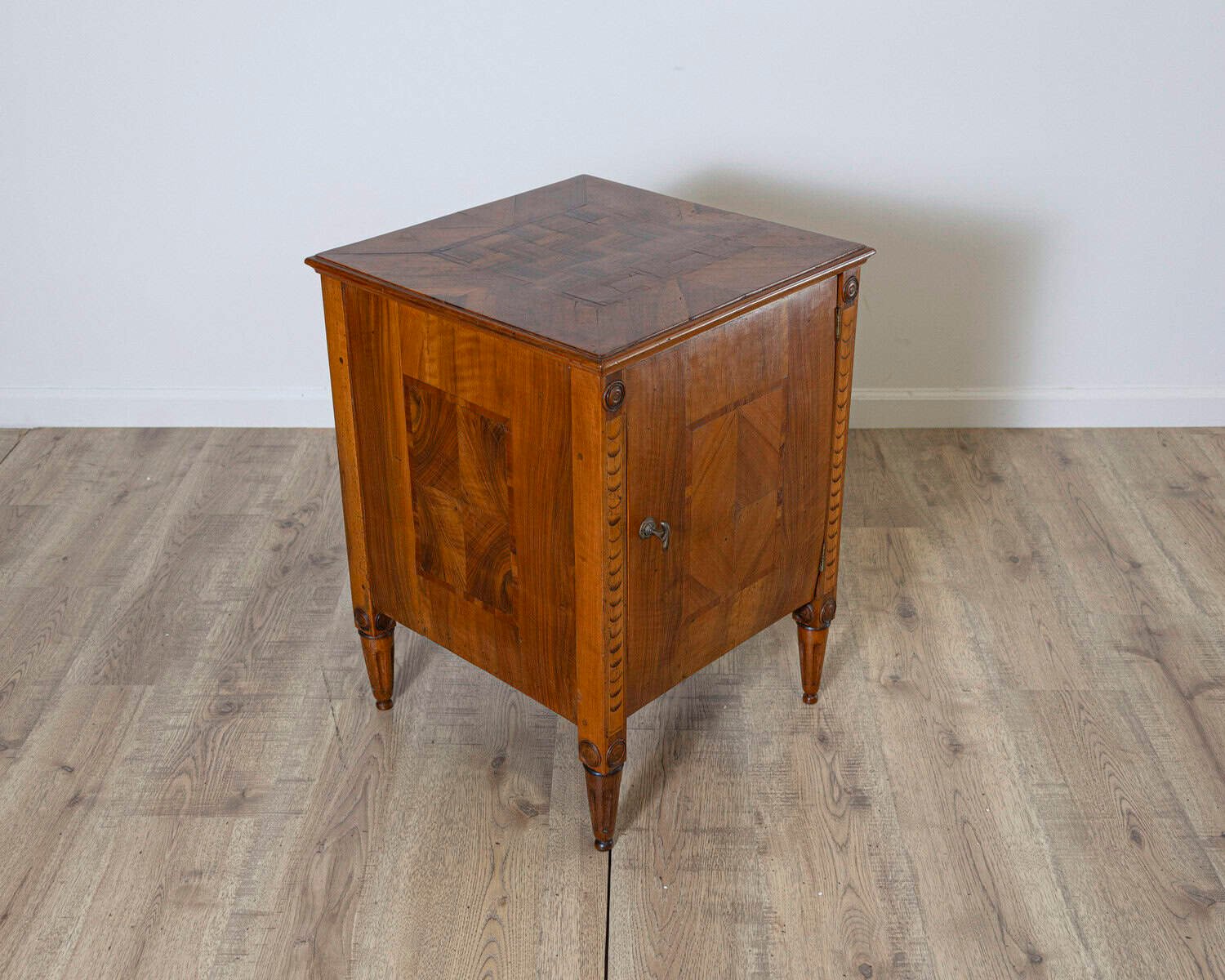 Louis XVI inlaid nightstand, Italy, early nineteenth century - JAA
