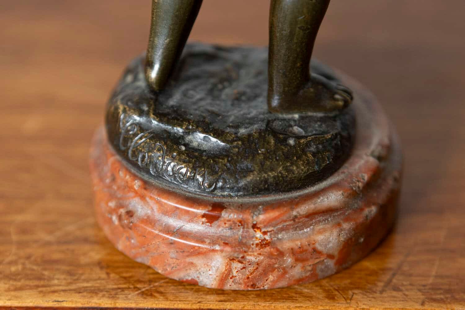 French 19th Century Bronze Sculpture of a Cherub, After Clodion, Signed - JAA