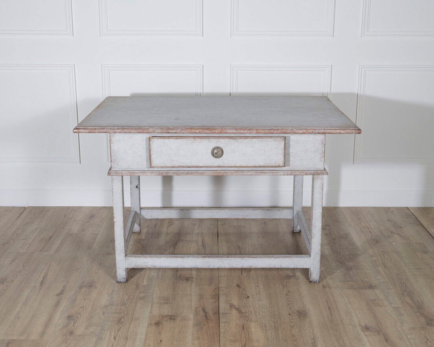 Swedish Country Pine Table with Drawer, circa 19th Century - JAA