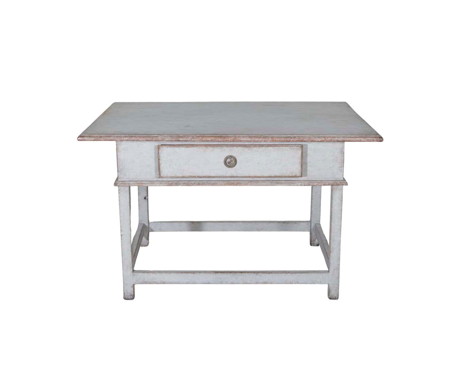 Swedish Country Pine Table with Drawer, circa 19th Century