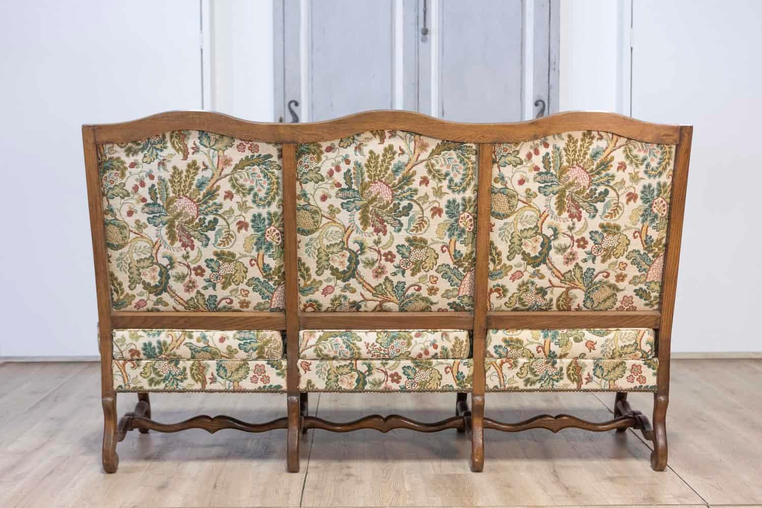 20th Century French Mutton Leg Walnut Sofa - JAA