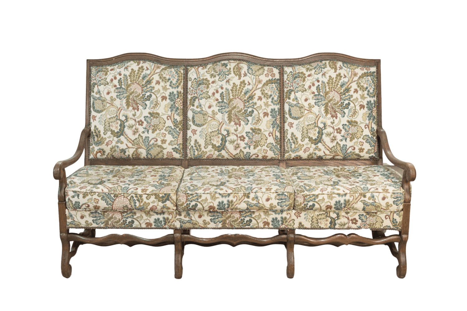 20th Century French Mutton Leg Walnut Sofa - JAA