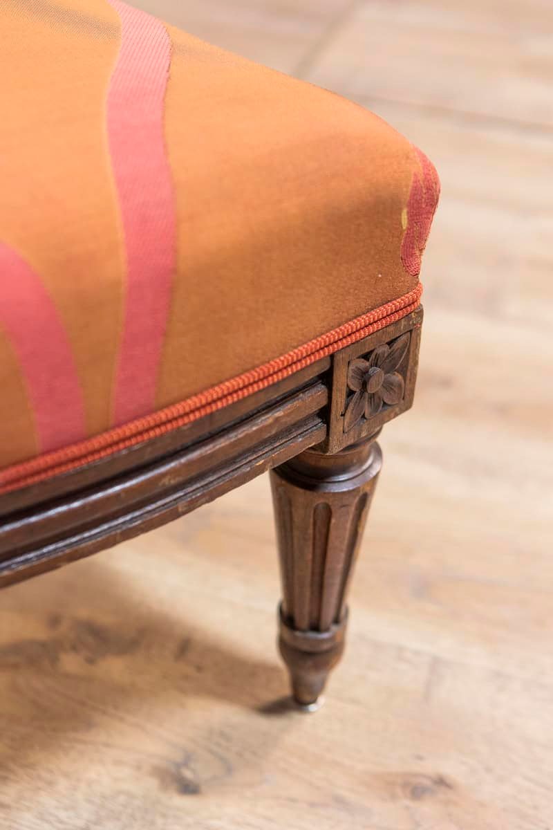 20th Century French Walnut Chair and Ottoman - JAA