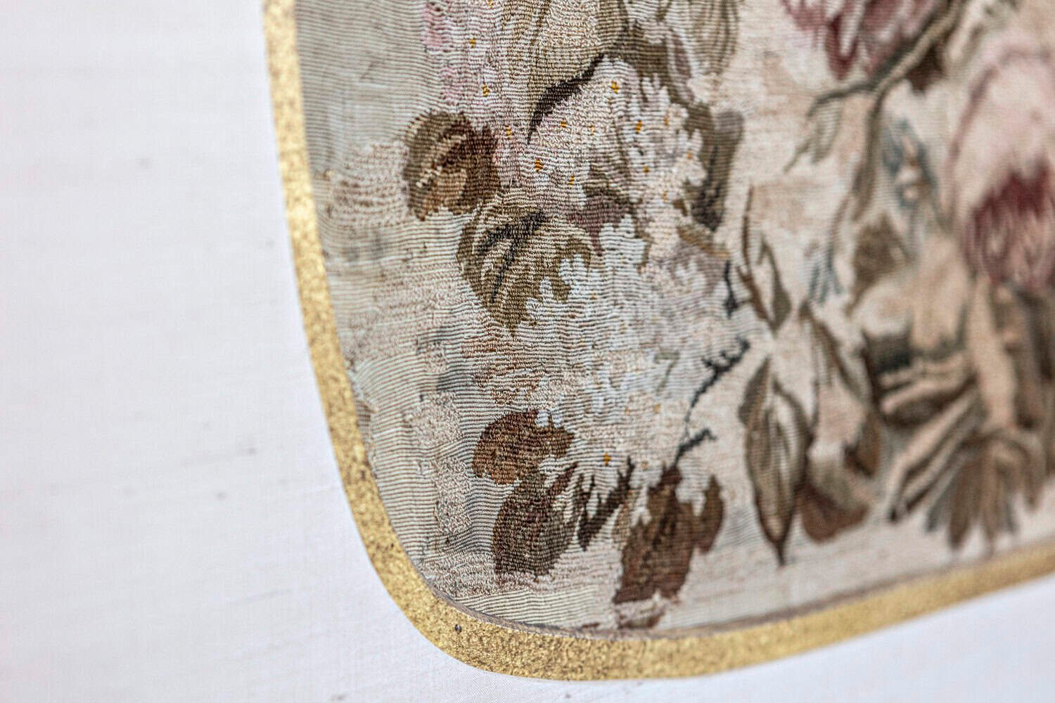 Framed French Silk Aubusson Tapestries with Floral Decor, Sold Individually - 2 avail - JAA