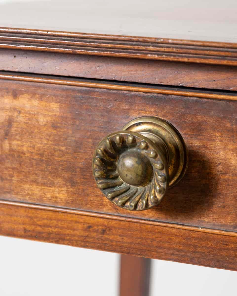 English Georgian Period 18th Century Fruitwood Side Table with Single Drawer - JAA