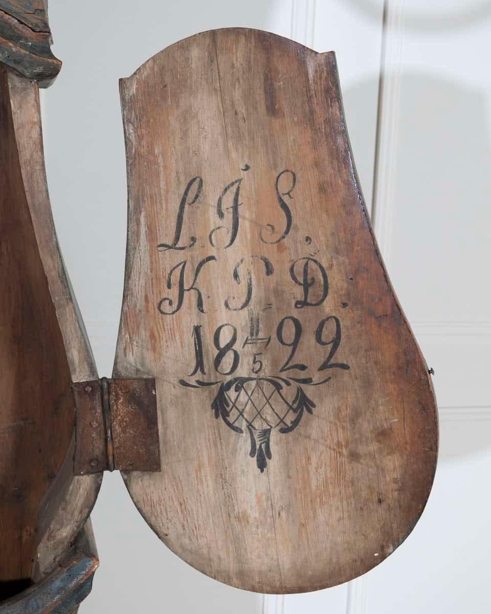 1822 Swedish Folk Art Tall Case Clock with Original Paint - JAA