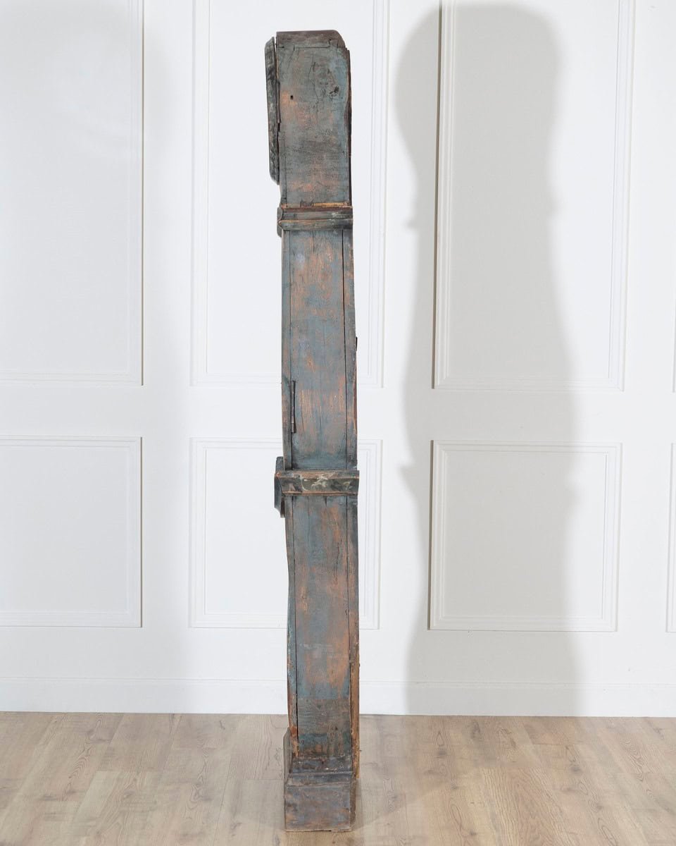 1822 Swedish Folk Art Tall Case Clock with Original Paint - JAA