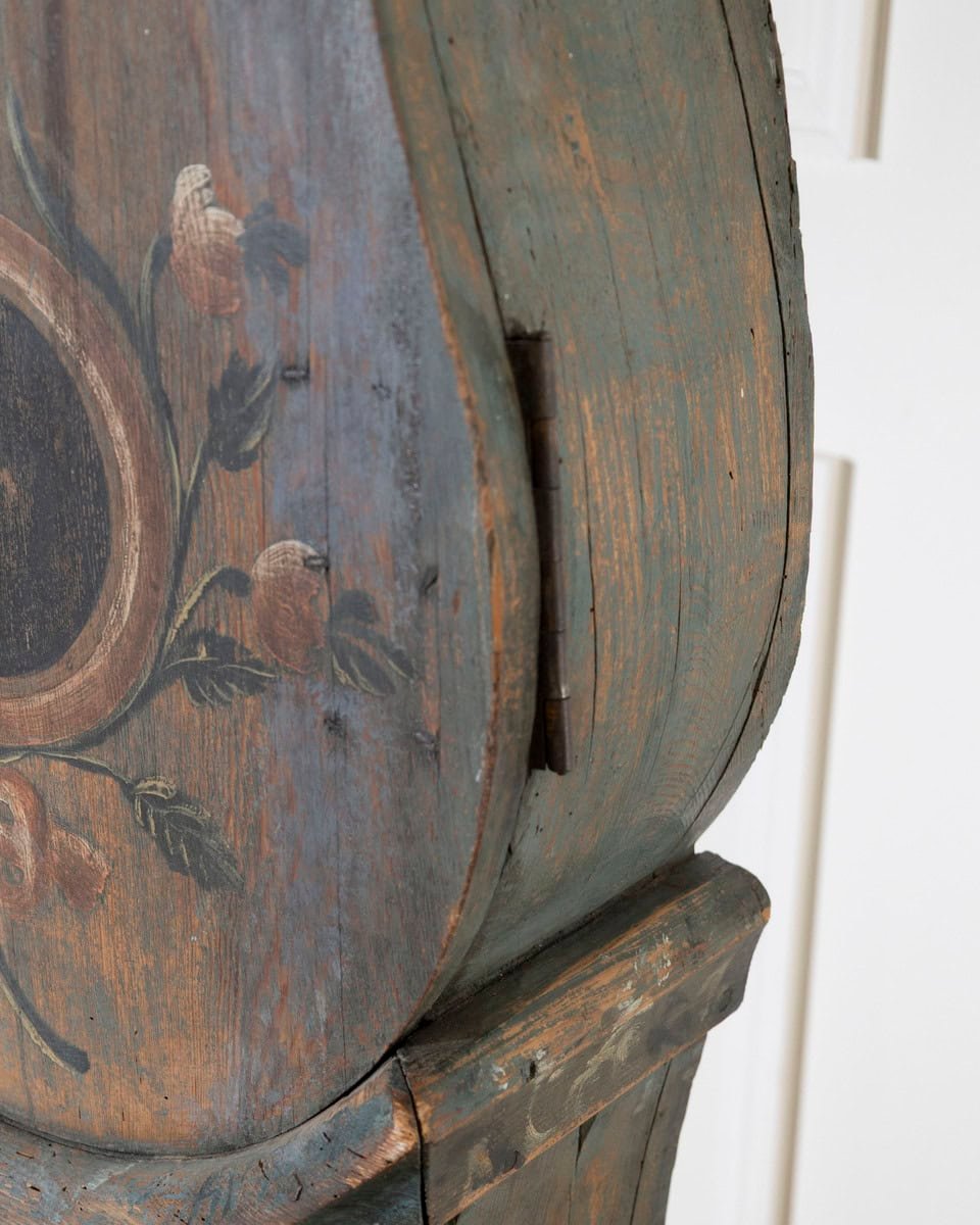 1822 Swedish Folk Art Tall Case Clock with Original Paint - JAA