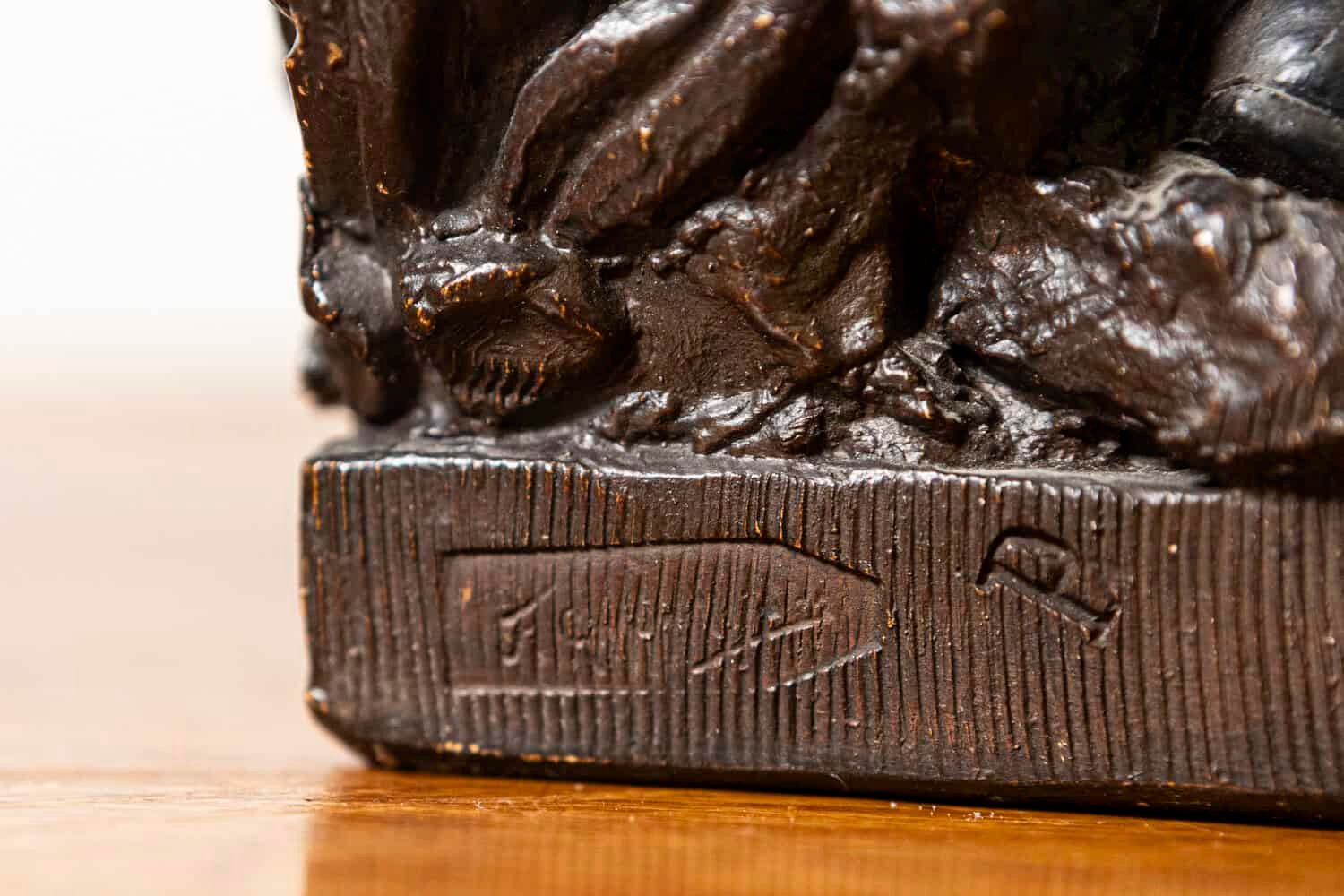 French 19th Century Patinated Bronze Sculpture of a Military Drummer Boy in Historical Uniform - JAA