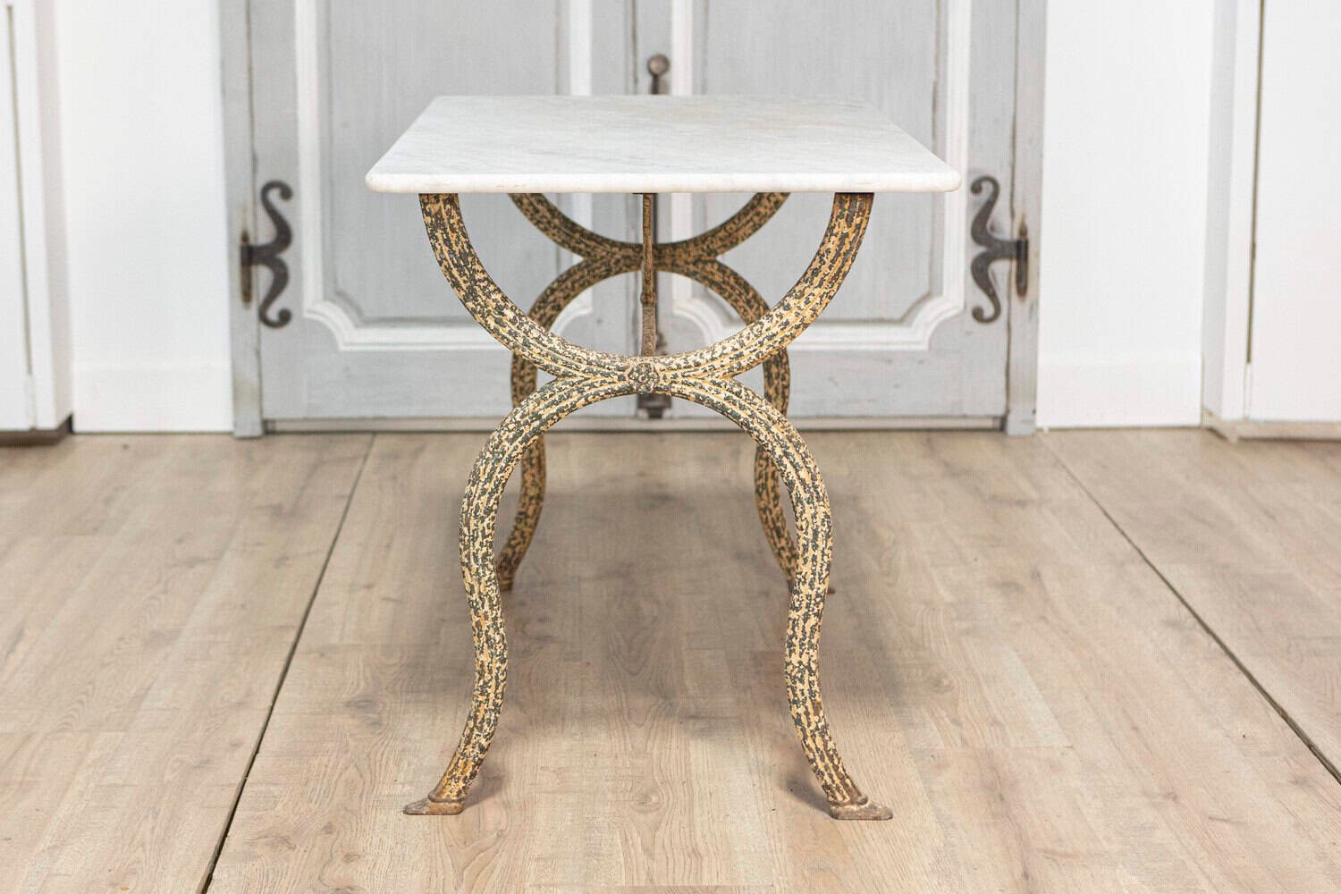 19th Century French Marble Top Bistro Table - JAA