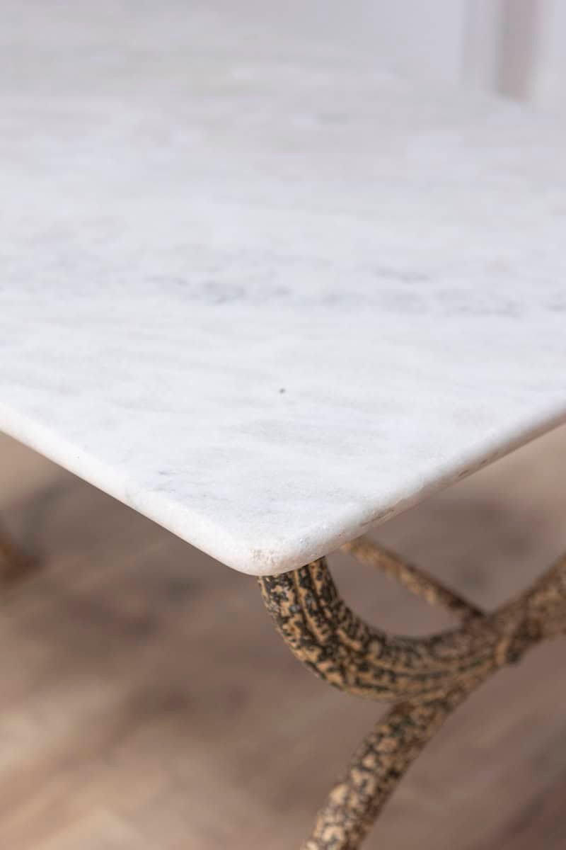 19th Century French Marble Top Bistro Table - JAA