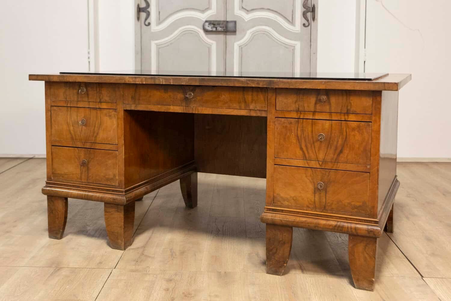 20th Century Italian Glass Top Desk - JAA