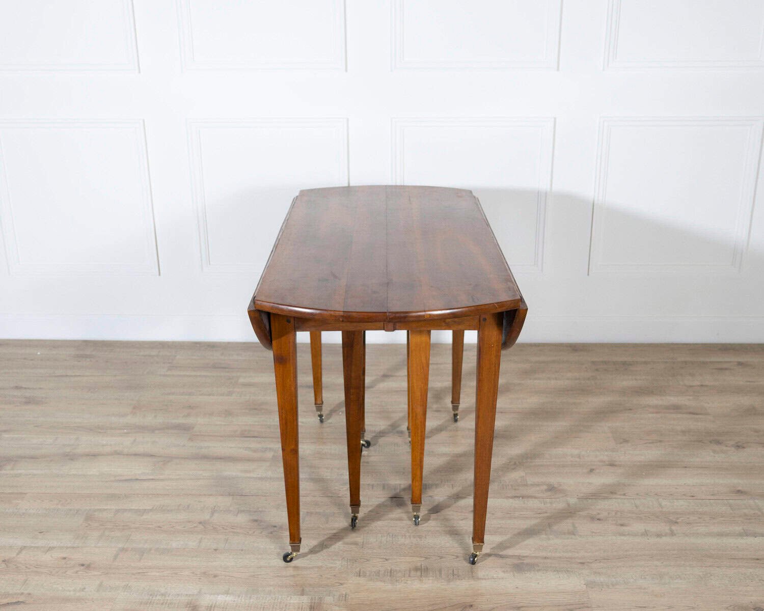 Early 20th Century French Restoration-Style Solid Walnut Extension Dining Table, 8 Feet - JAA
