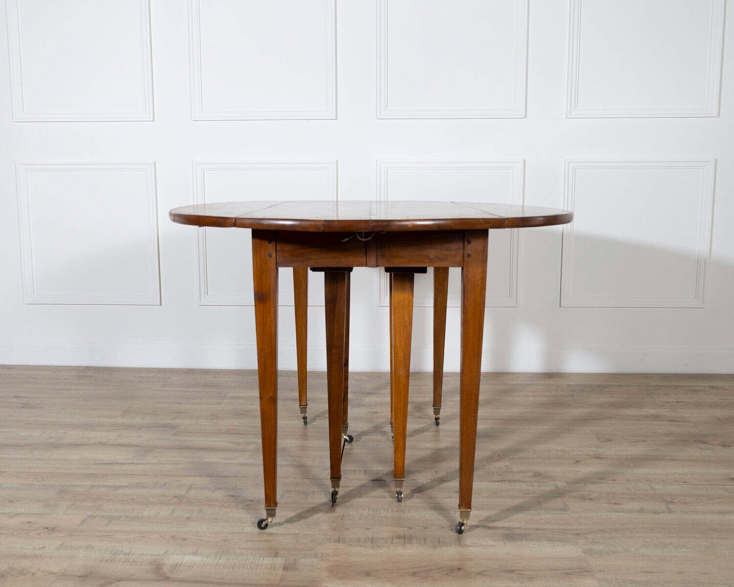 Early 20th Century French Restoration-Style Solid Walnut Extension Dining Table, 8 Feet - JAA