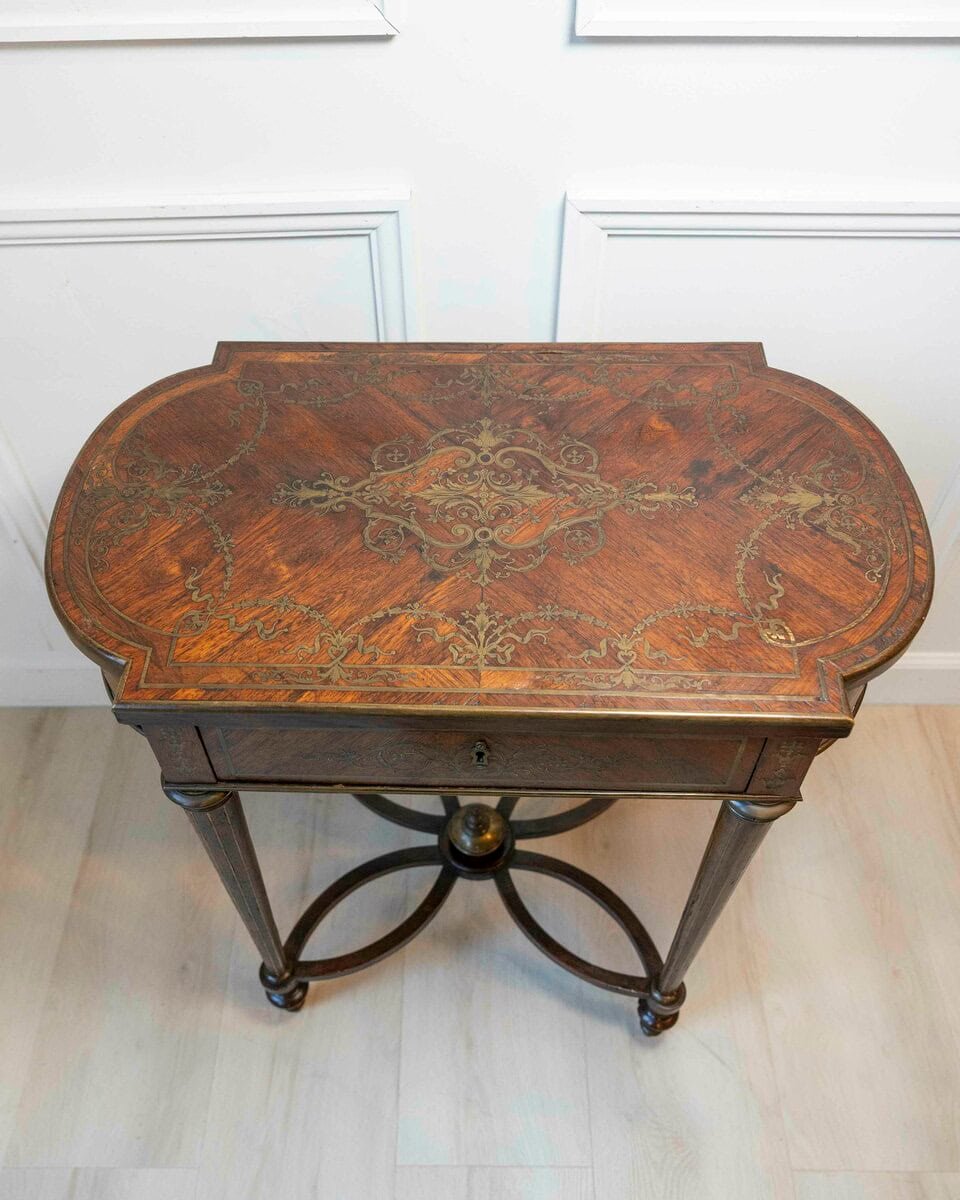 Napoleon III Marquetry Side Table, France, circa 1870 - JAA