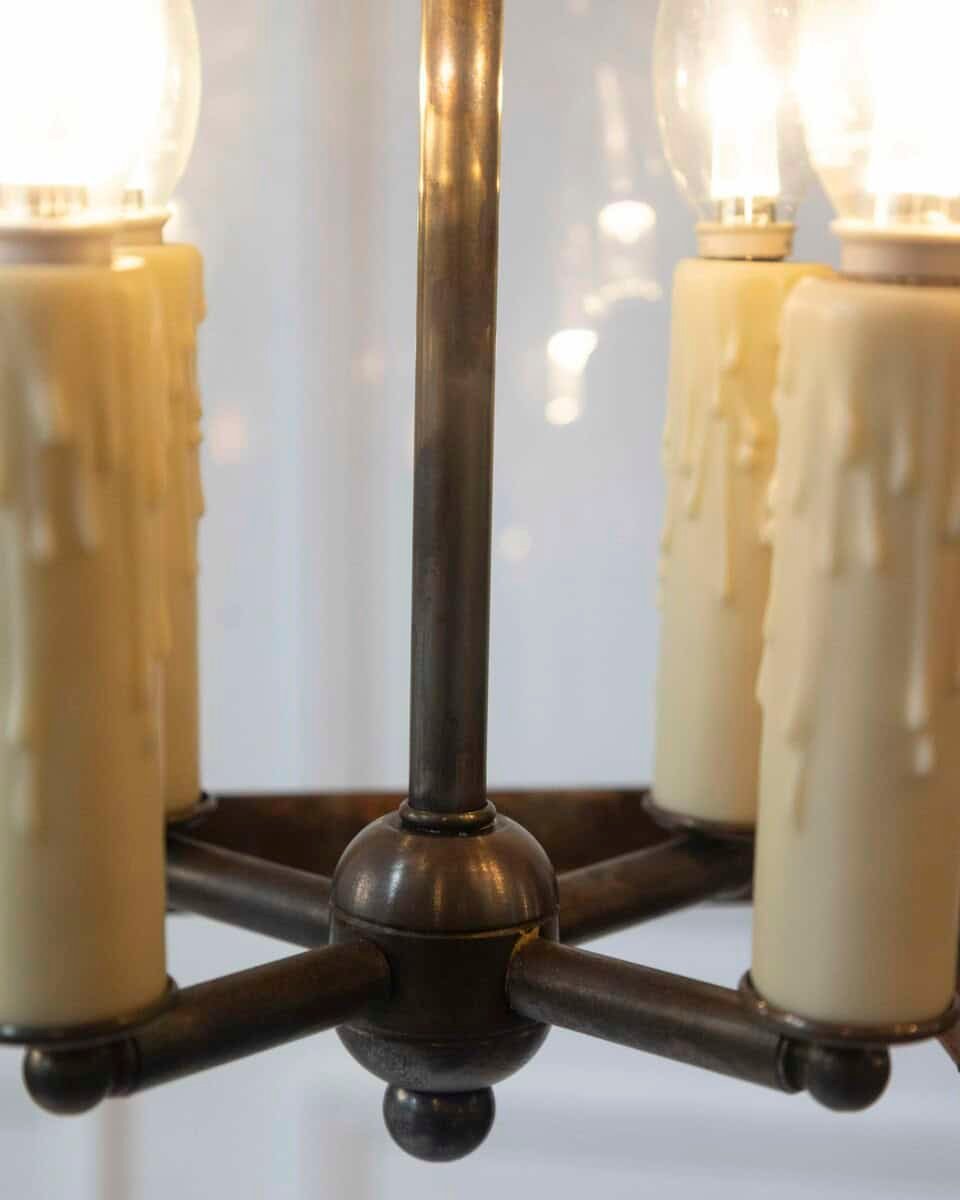Pair of Early 20th-Century French Copper Hanging Lanterns - JAA