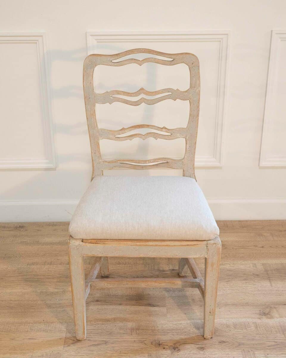 ON HOLD - Six Smiling Chairs Circa 1800 - JAA