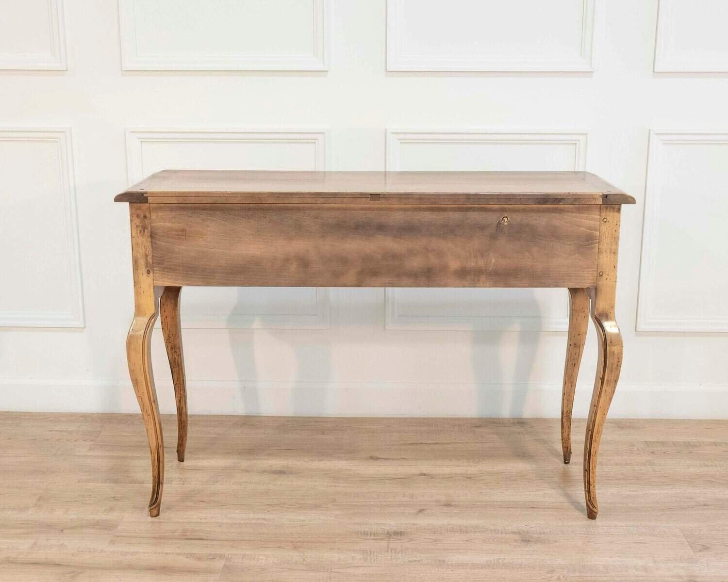 Provençal Walnut Console Table with Two Drawers, Louis XV Style, 20th Century - JAA