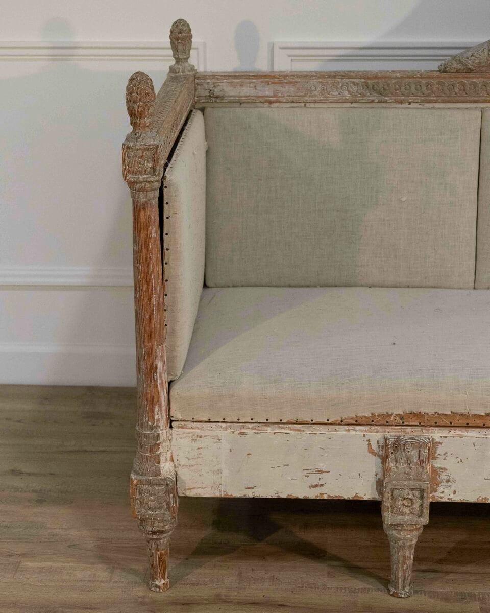 18th-Century Swedish Gustavian Sofa with Original Scraped Paint, Circa 1780 - JAA